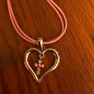 Girls Cross Pink Necklace, NWT Cookie Lee